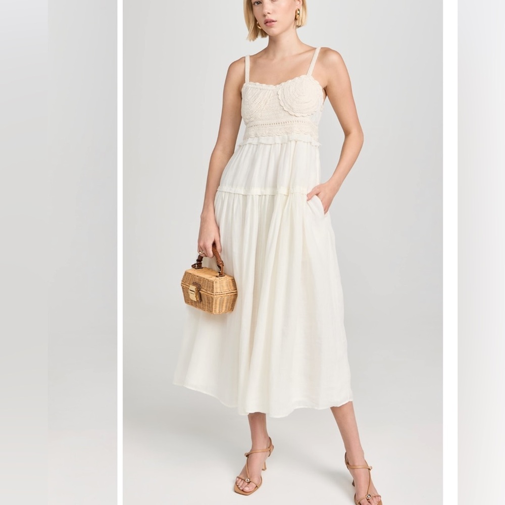 ULLA JOHNSON Gisella midi dress Sz 4 - Picture 1 of 8